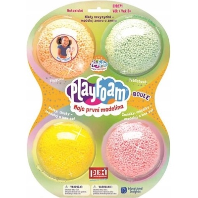 PlayFoam Brokátová Modelína Guľôčky, 4 - Kreatívna a Relaxačná Zábava