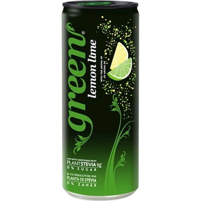Green Cola Газирана напитка Green Cola Lemon lime кен 330мл