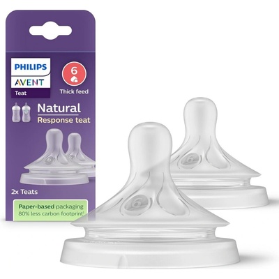 Philips Avent dudlík Natural Response na kaši 2 ks transparentní – Zboží Dáma