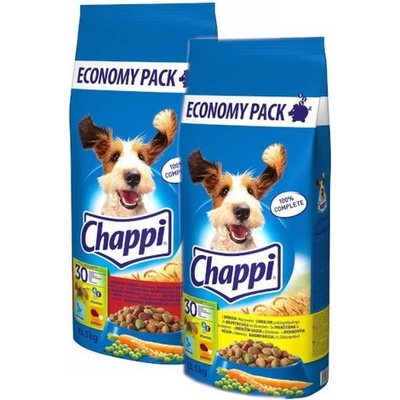 Chappi Mix s hovädzím mäsom s hydinovým mäsom a zeleninou 2 x 13,5 kg