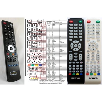 GENERAL ORAVA LT-611 LED L92, LT611LEDL92 - съвместимо дистанционно управление на марката General (LT-611 LED L92, LT611LEDL92)