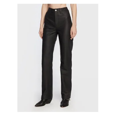 Remain Кожени панталони Leather RM1700 Черен Regular Fit (Leather RM1700)