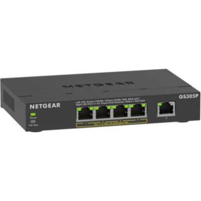 300 Series GS305P Version 3 Switch SOHO unmanaged 5 x 10 100 1000 4 PoE Desktop wandmontierbar PoE 63 W (GS305P-300EUS)
