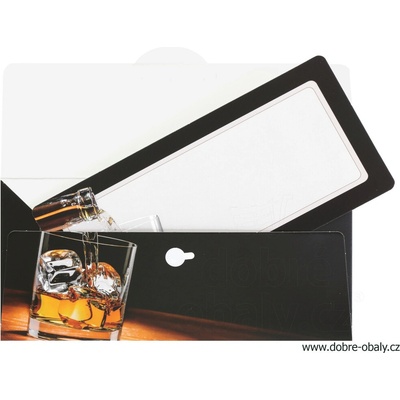 Obálka na peníze sklenice whisky 55-039 W