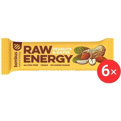 Bombus Raw Energy Peanuts&Dates 6 x 50 g