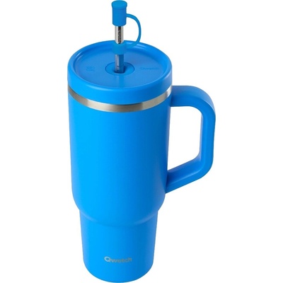 Qwetch Travel cup isotherme inox matný 900 ml Azure blue