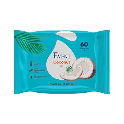EVENT влажна тоалетна хартия с масло от кокос 60 броя (с87565434)