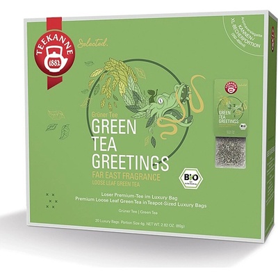 TEEKANNE Luxury bag green tea greetings BIO 4 x 20 sáčkov