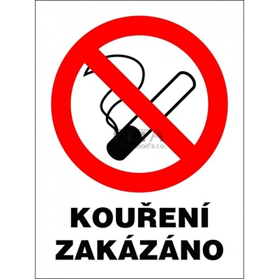 Samolepka Kouření zakázáno 210 x 300 mm Varianta: Samolepící fólie