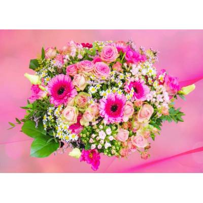 Bluebird Puzzle - Puzzle Pink Bouquet of Roses - 500 piese