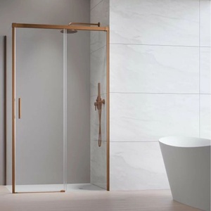 Radaway Правоъгълна душ кабина с плъзгаща се врата Radaway Idea KDJ 150x80 см, матирана медно-прозрачно покритие, дясна (387045-93-01R+387051-93-01L)