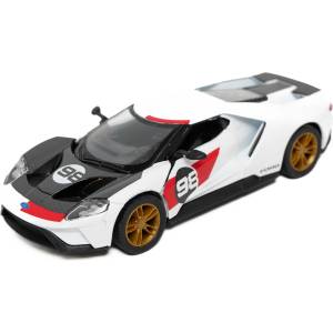Kinsmart Метална количка Kinsmart Heritage Edition - Ford GT, 1: 38, бяла (54128)