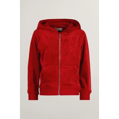 Gant Velour Zip Hoodie Ruby Red