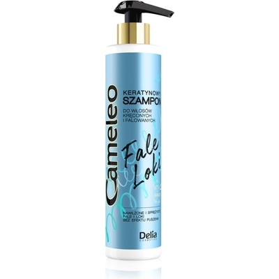 Delia Cosmetics Cameleo Fale Loki šampon pro kudrnaté a vlnité vlasy s keratinem 250 ml