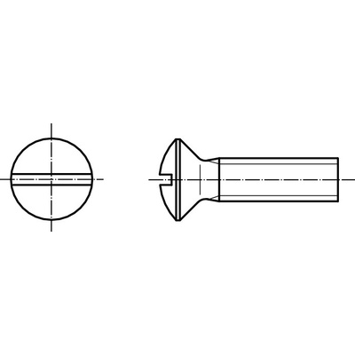PROFISTYL DIN 964 šroub se zápustnou čočkovou hlavou a průběžnou drážkou pozink Varianta: DIN 964 šroub čočková hlava průběžná drážka ZnB M5x35