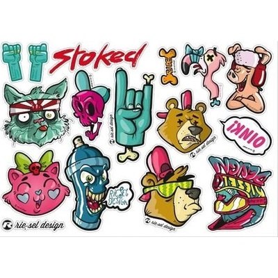 Nálepky Riesel Stickerbogen Toons