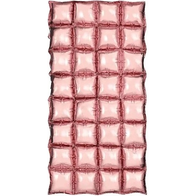 PartyDeco Pozadí fóliové balónové, růžové zláto 55x110 cm