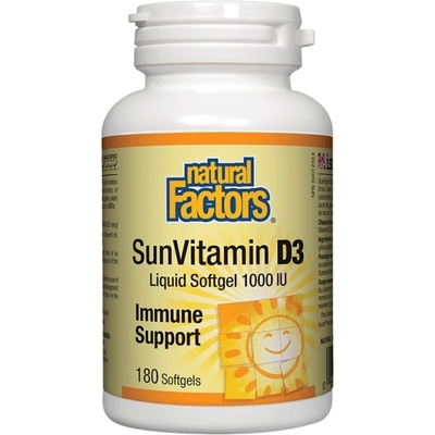 Natural Factors SunVitamin D3 1000 IU [180 Гел капсули]