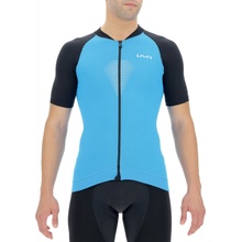 UYN Granfondo OW Biking Shirt Short Sleeve Danube Blue/Blackboard pánsky