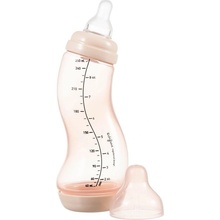 Difrax dojčenská S fľaštička antikoliková růžová 250 ml