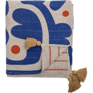 Bloomingville Синьо одеяло 130x160 cm Eviaya - Bloomingville (82062682)