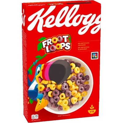 Kellogg's Froot Loopsbarevné kroužky z cereálií s lahodnou ovocnou příchutí 375 g