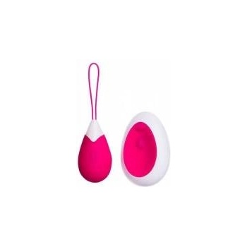 Carrera-Toys A-TOYS, Vibrating egg with remote control, silicone, pink and white, 12 cm