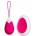Carrera-Toys A-TOYS, Vibrating egg with remote control, silicone, pink and white, 12 cm