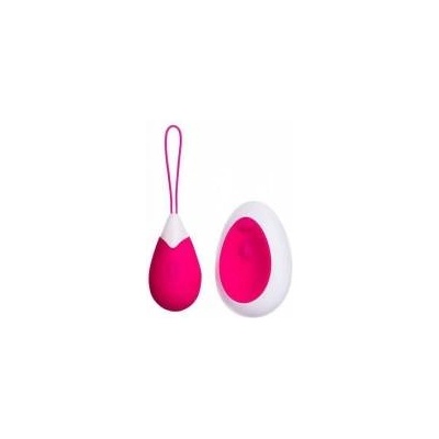 Carrera-Toys A-TOYS, Vibrating egg with remote control, silicone, pink and white, 12 cm