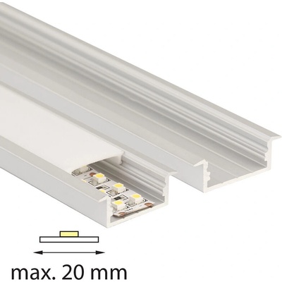 ML-761.126.43.2 Vestavný hliníkový profil VD, 30x10 mm, bez difuzoru, 2 m