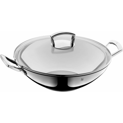 Wok s víkem WMF Z NEREZOVÉ oceli 36 cm, stříbrný
