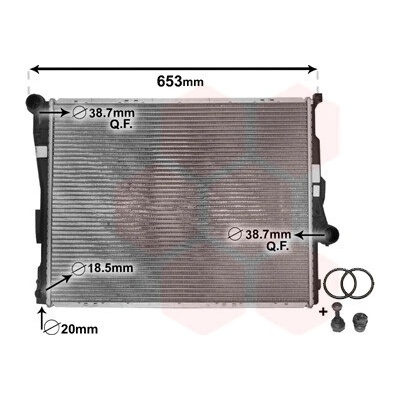 Chladič vody pro motor VAN WEZEL 06002278
