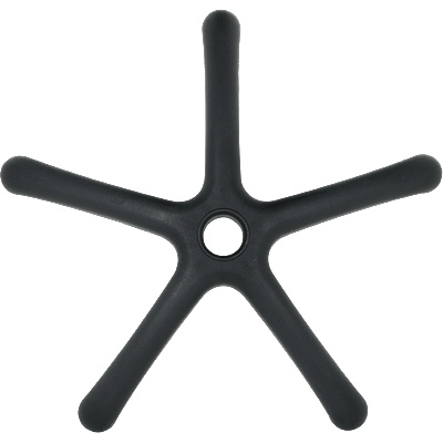 Carmen Звезда за детски стол - 250 мм - полипропилен - черна (7040062)