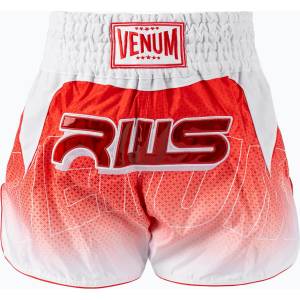 Venum Мъжки шорти за тренировка Venum x RWS 2.0 Muay Thai white/red