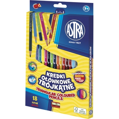 Astra trojboké 18ks s ořezávátkem 155752