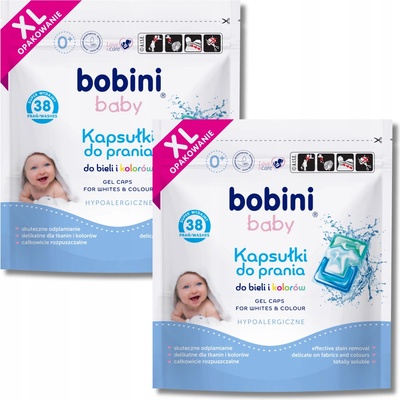 Bobini prací kapsle hypoalergenní univerzální 2 x 38 PD