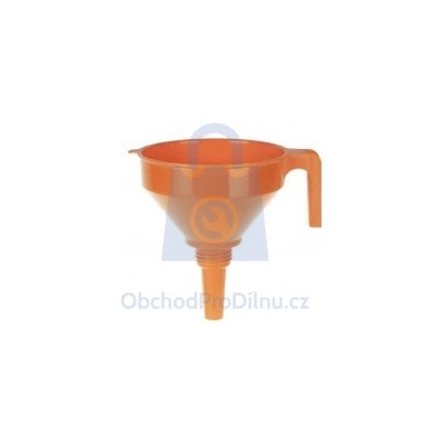 Nálevka plastová, Pressol 160 mm, zahnutá výpust, balení 1 ks