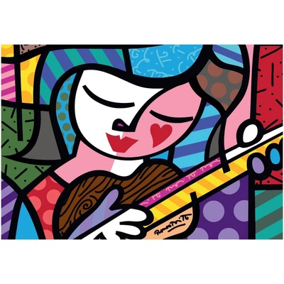 BlueBird Britto Girl with guitar 1000 dielov
