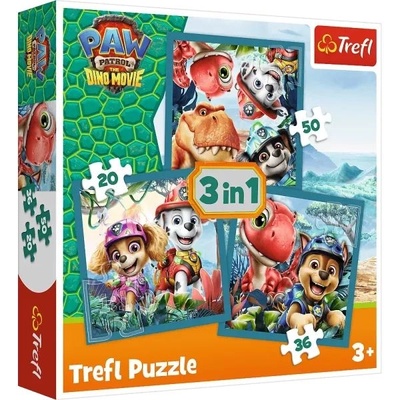 Trefl Trefl: Пъзел PAW Patrol и Островът на динозаврите - 3 в 1 (34903)