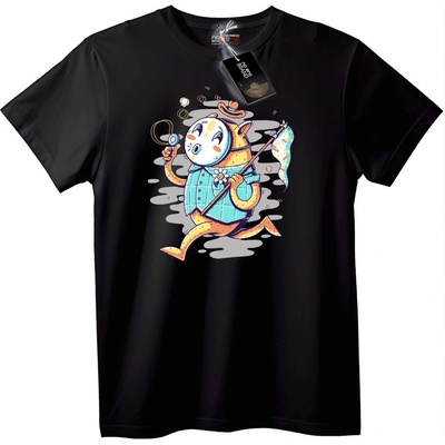 NOONEBRAND Тениска риболовна котка - 2XL, White
