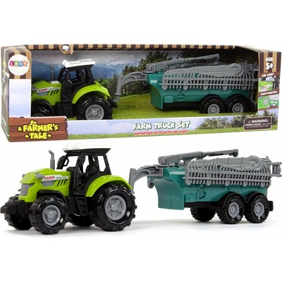 Lean Toys Zelený traktor postřikovač Farm Sound