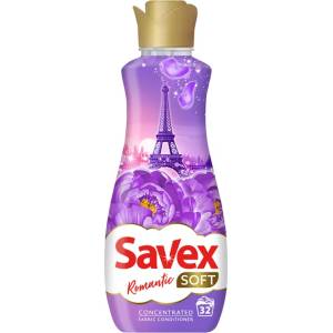 Savex Romantic Soft омекотител, 800мл, 32 пранета
