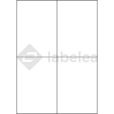 Labelea Samolepiace etikety 105x148 mm biele papierové, na hárku A4, pre laserovú a atramentovú tlač, Farba etikiet Biela, Počet hárkov v balení 1000 EPM105148W004J