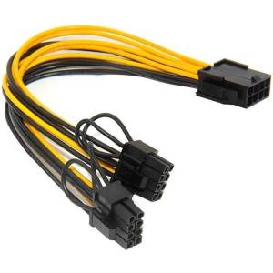  Сплитерен кабел PCI-E 8-пин женски към 2xPCI-E8пин(6+2) мъжки (PCIEY-8F-2X8M)