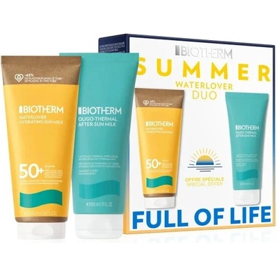 Biotherm Waterlover Waterlover Sun Milk mlieko na opaľovanie SPF 50+ 200 ml + After Sun Oligo - Thermal telové mlieko po opaľovaní 200 ml