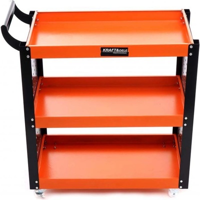 Kraft&Dele Dielenský vozík s 3 policami Black/Orange KD365