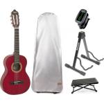 Valencia VC203 Premium SET Transparent Wine Red Класическа китара с размер 3/4