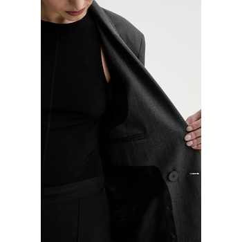 Won Hundred Сако с вълна Won Hundred в сиво с едно копче с изчистен дизайн 3494-14275 (3494.14275)