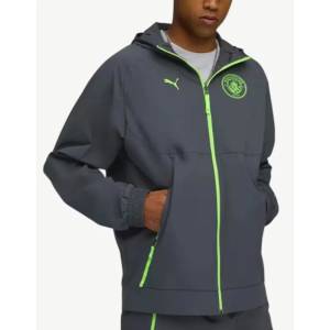 PUMA x Manchester City Tech Woven Jacket Gray - magazinko