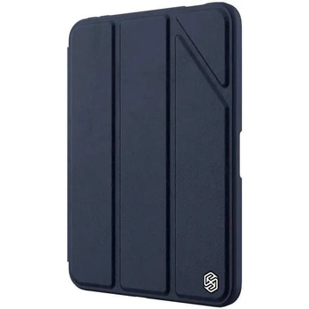 Nillkin Bevel Leather Case - кожен кейс и поставка с отделение за Apple Pencil за iPad mini 6 (2021) (син)
